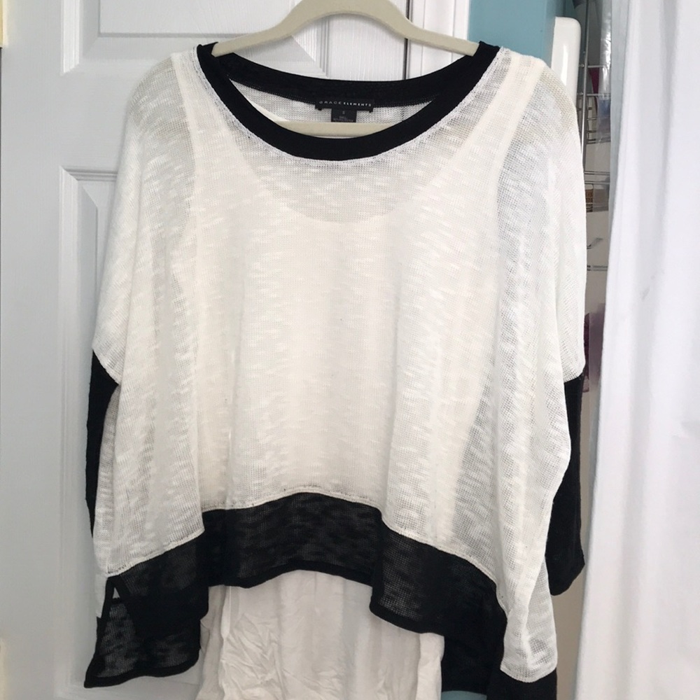 Black and white sweater